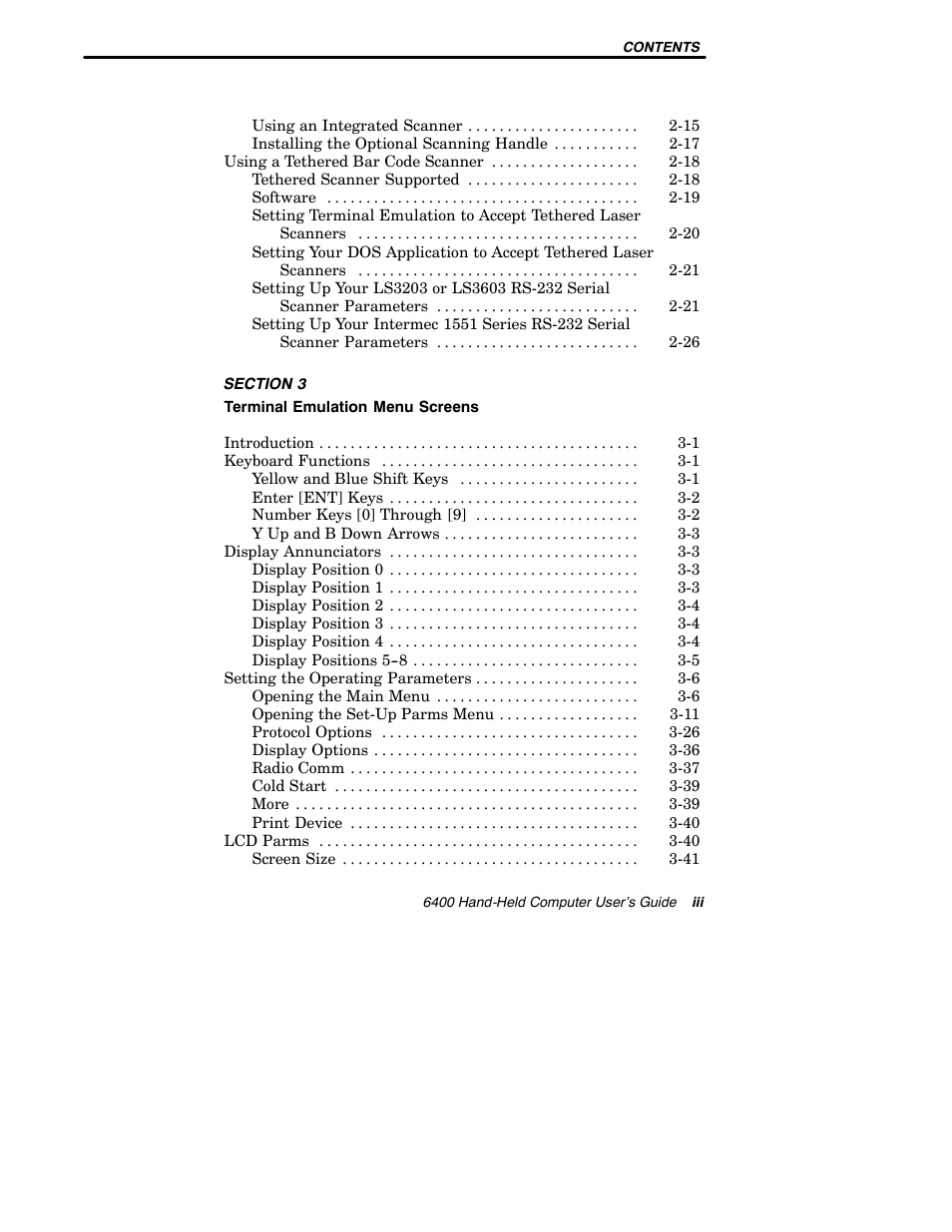 Intermec 6400 User Manual | Page 5 / 196