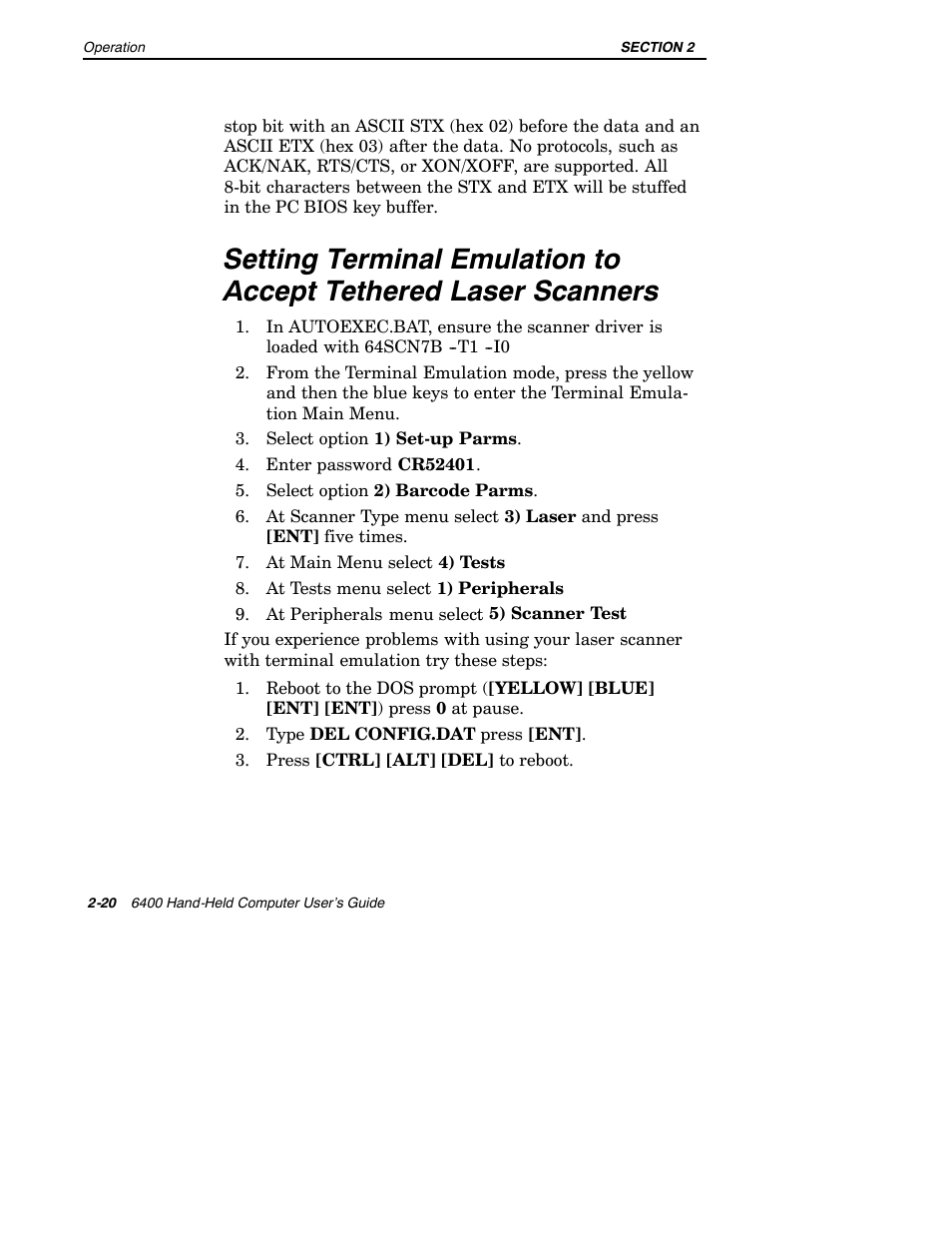 Intermec 6400 User Manual | Page 62 / 196