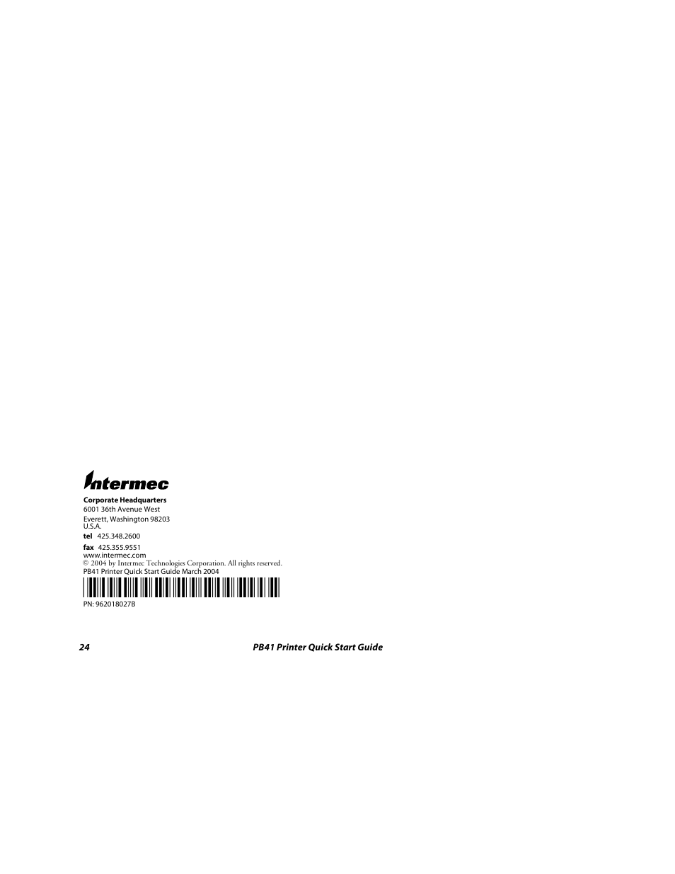 Intermec PB41 User Manual | Page 24 / 24
