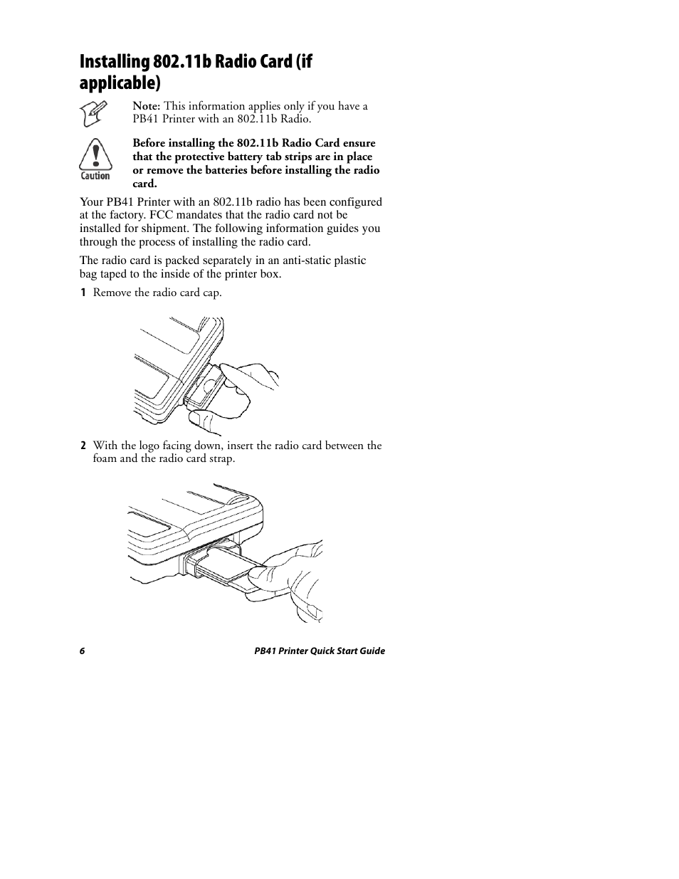 Intermec PB41 User Manual | Page 6 / 24