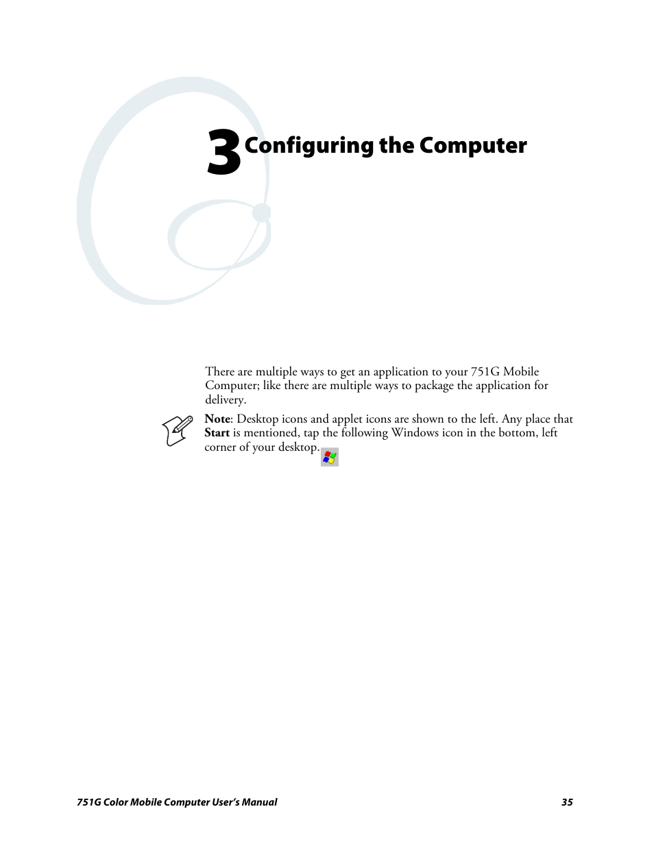 Chapter 3 - configuring the computer | Intermec 751G User Manual | Page 49 / 156