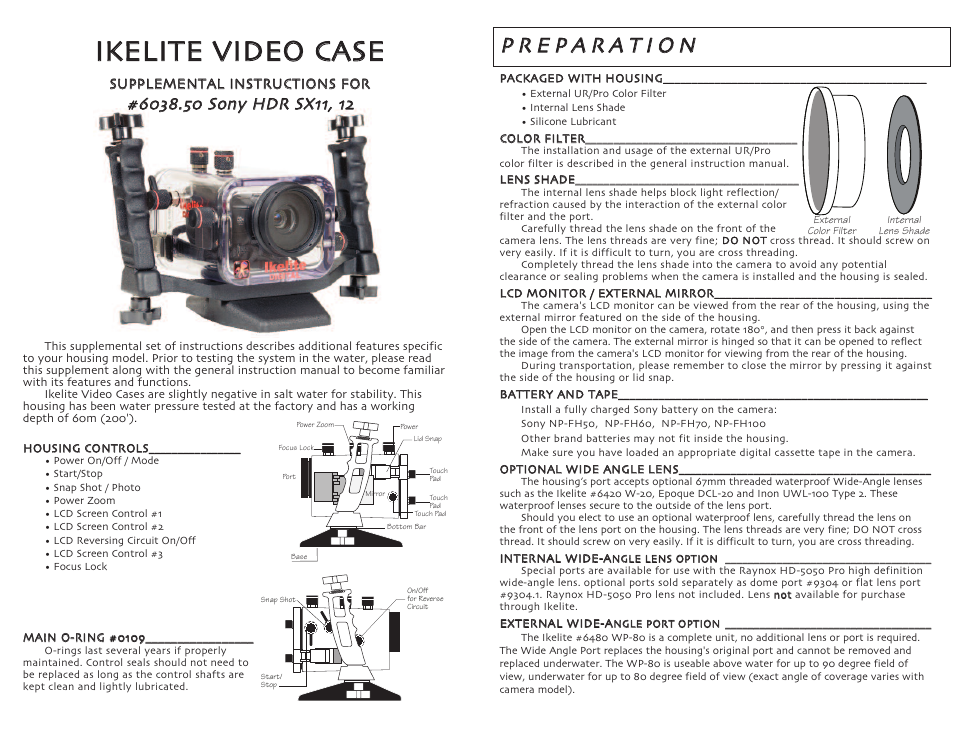 Ikelite 6038.50 User Manual | 2 pages