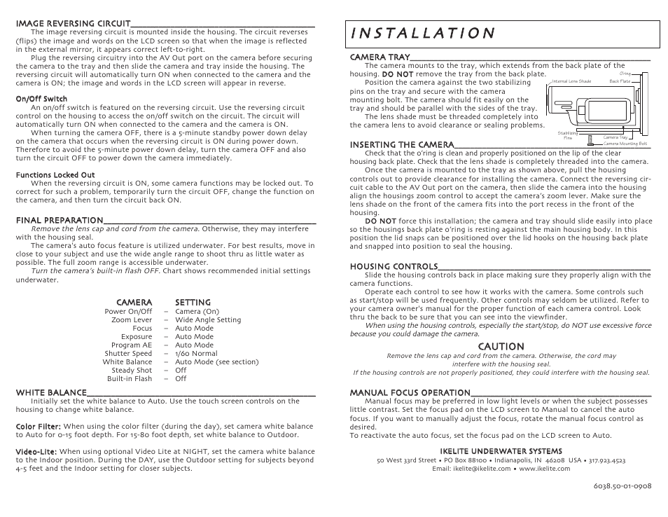 Ikelite 6038.50 User Manual | Page 2 / 2