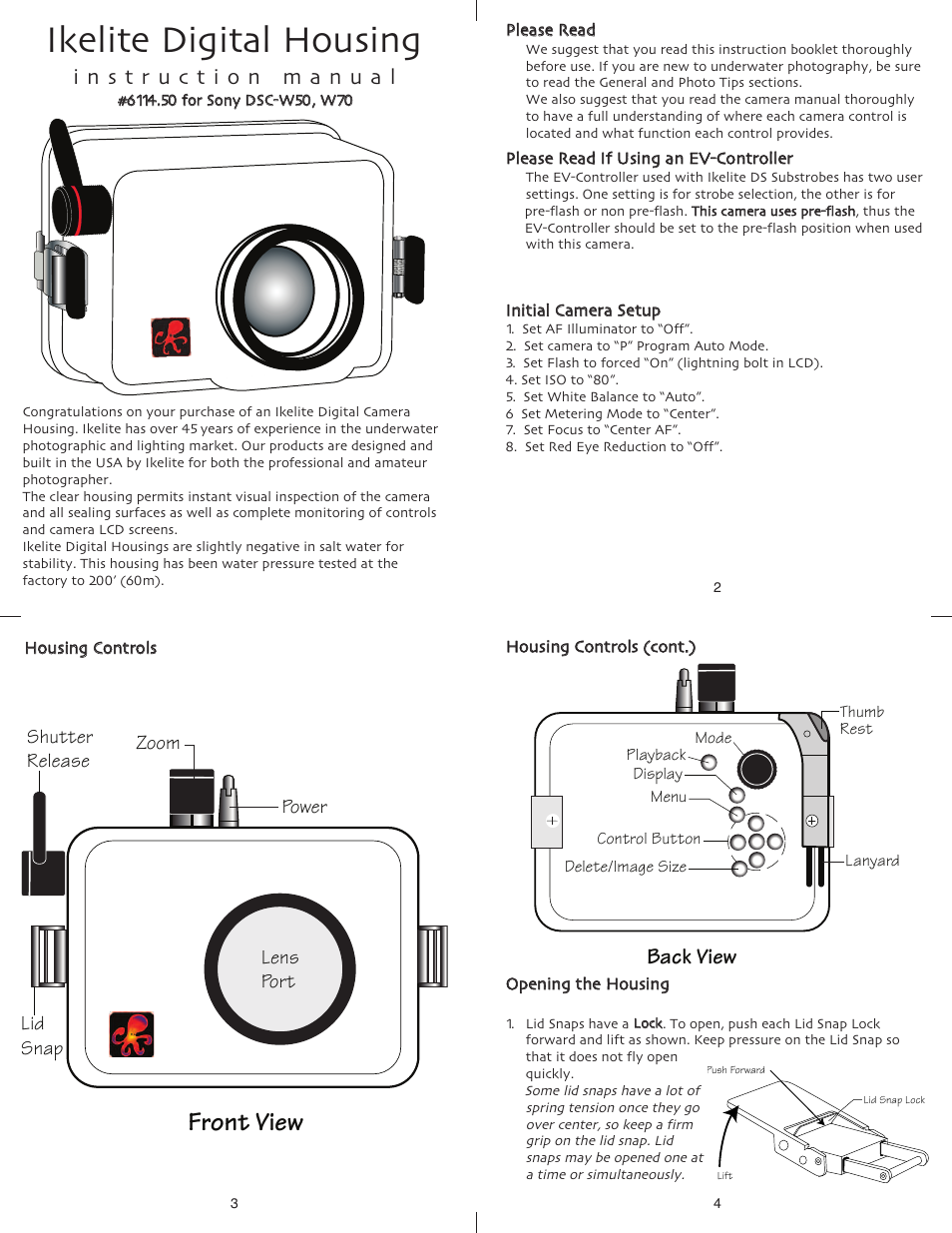 Ikelite DSC-W50 User Manual | 5 pages