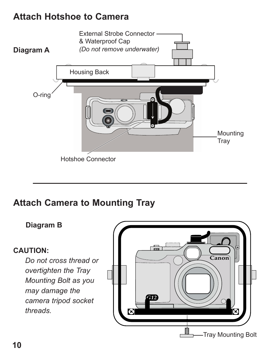 Ikelite Underwater Housing for Canon PowerShot G12 User Manual | Page 10 / 28