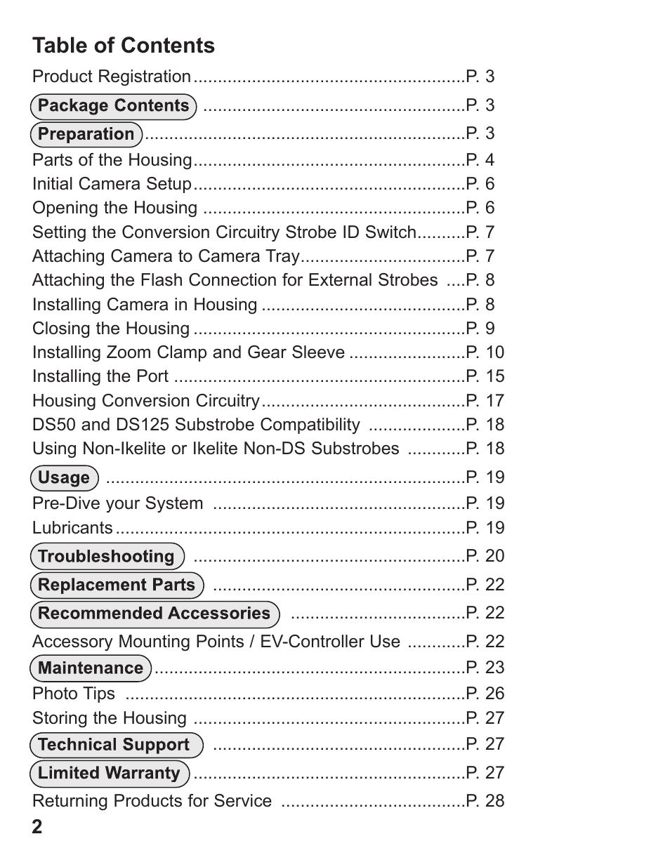 Ikelite D90 User Manual | Page 2 / 28