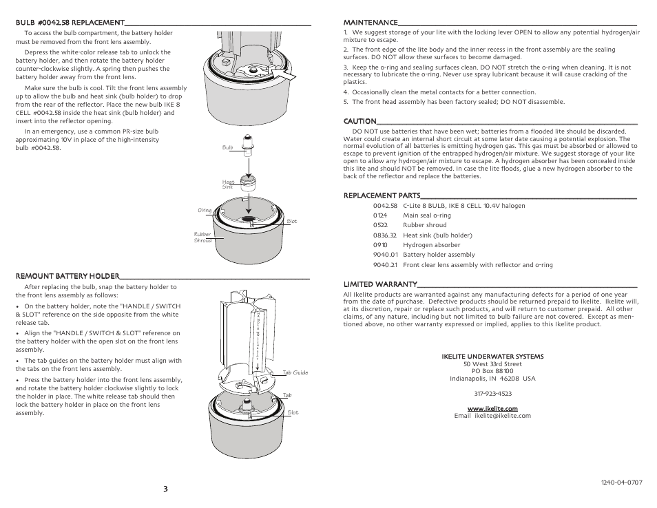 Ikelite C-Lite 8 User Manual | Page 2 / 2