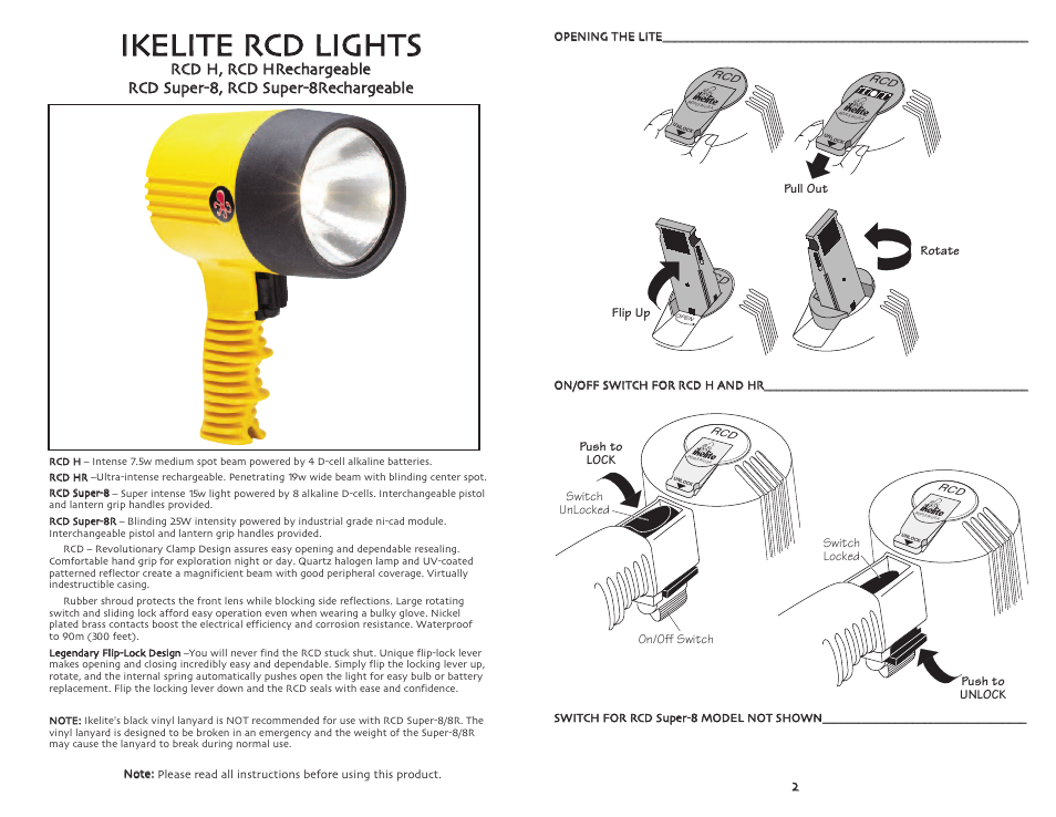 Ikelite RCD H User Manual | 4 pages