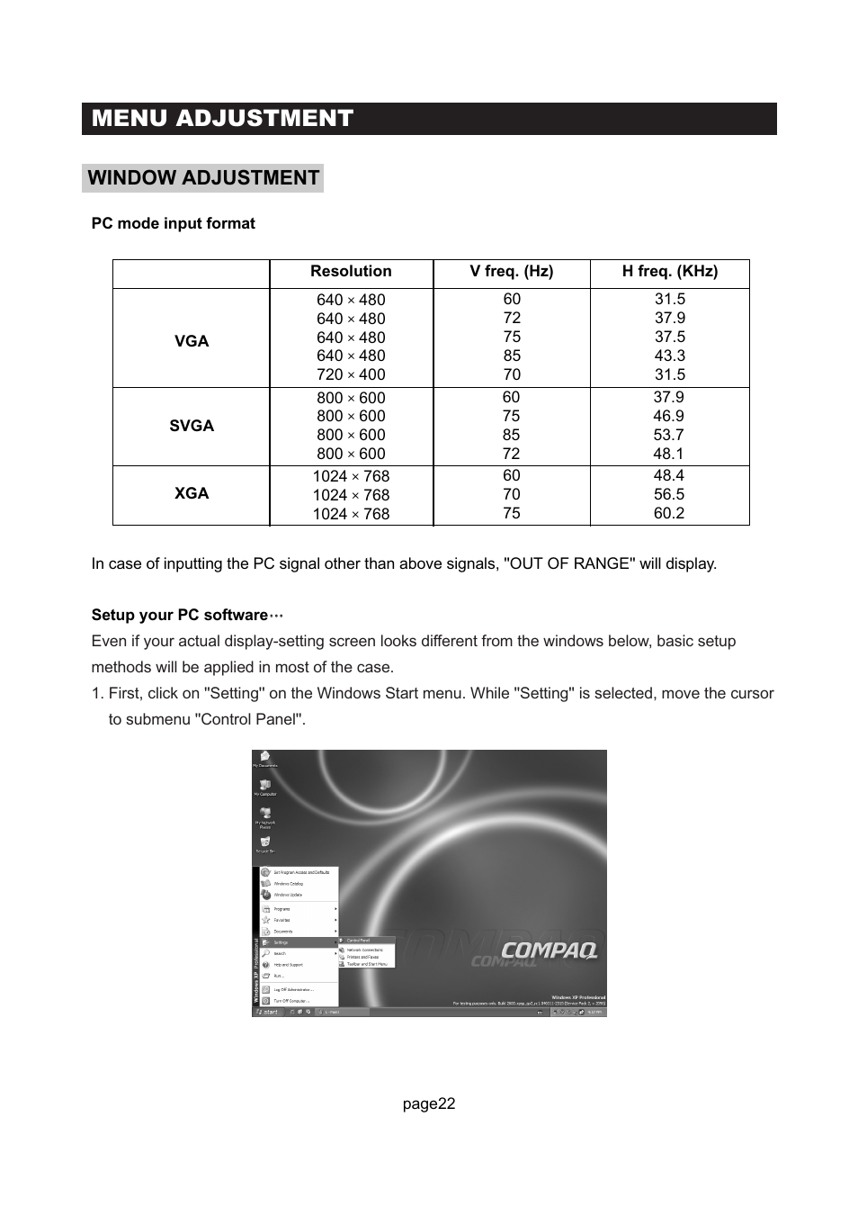 Menu adjustment, Window adjustment | Initial Technology DTV-172 User Manual | Page 25 / 51