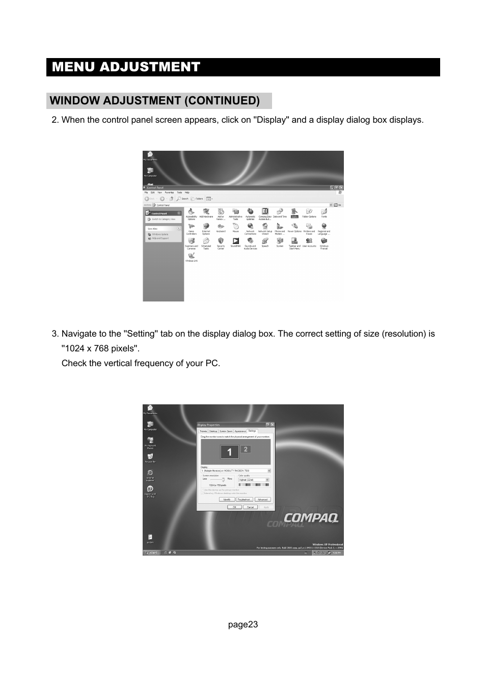 Menu adjustment | Initial Technology DTV-172 User Manual | Page 26 / 51
