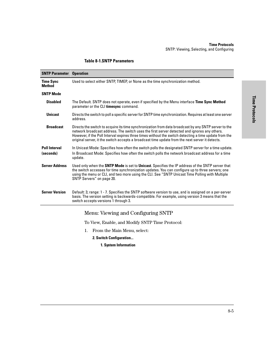 Menu: viewing and configuring sntp, Menu: viewing and configuring sntp -5 | IronPort Systems 4108GL User Manual | Page 135 / 483