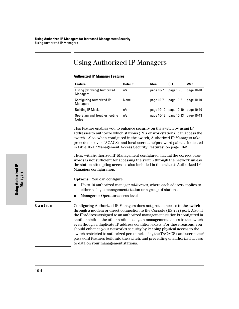 Using authorized ip managers, Using authorized ip managers -4 | IronPort Systems 4108GL User Manual | Page 188 / 483