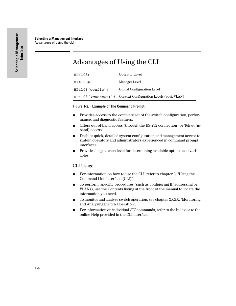 Advantages of using the cli, Cli usage, Advantages of using the cli -4 | IronPort Systems 4108GL User Manual | Page 20 / 483