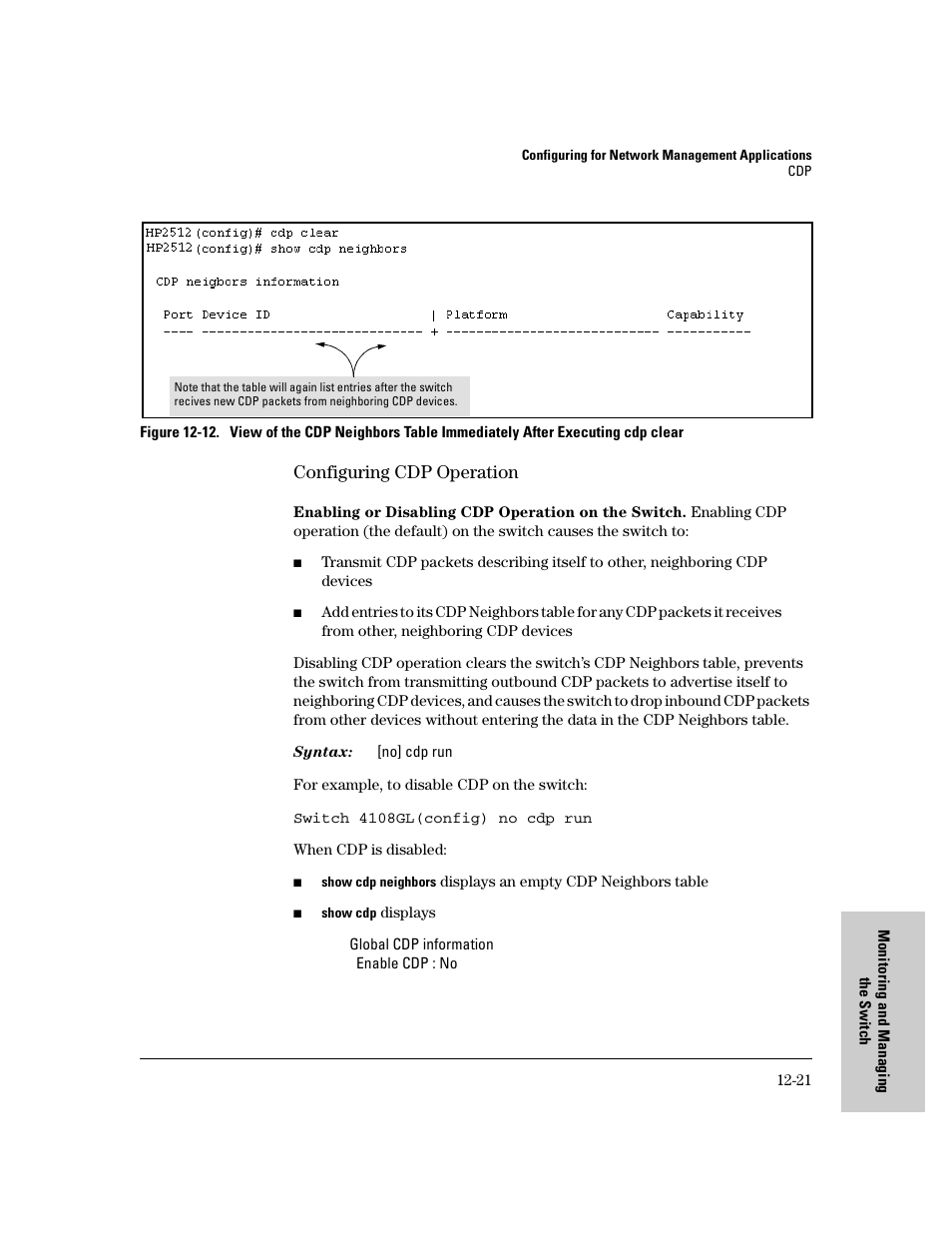 Configuring cdp operation, Configuring cdp operation -21 | IronPort Systems 4108GL User Manual | Page 251 / 483