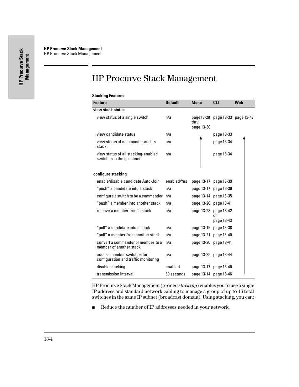 Hp procurve stack management | IronPort Systems 4108GL User Manual | Page 262 / 483