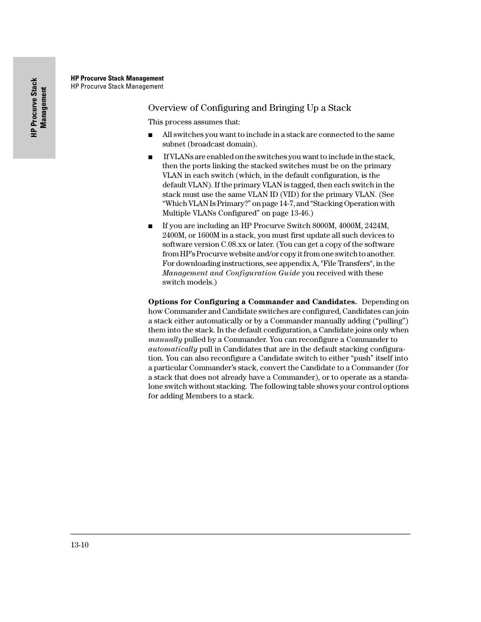 Overview of configuring and bringing up a stack | IronPort Systems 4108GL User Manual | Page 268 / 483