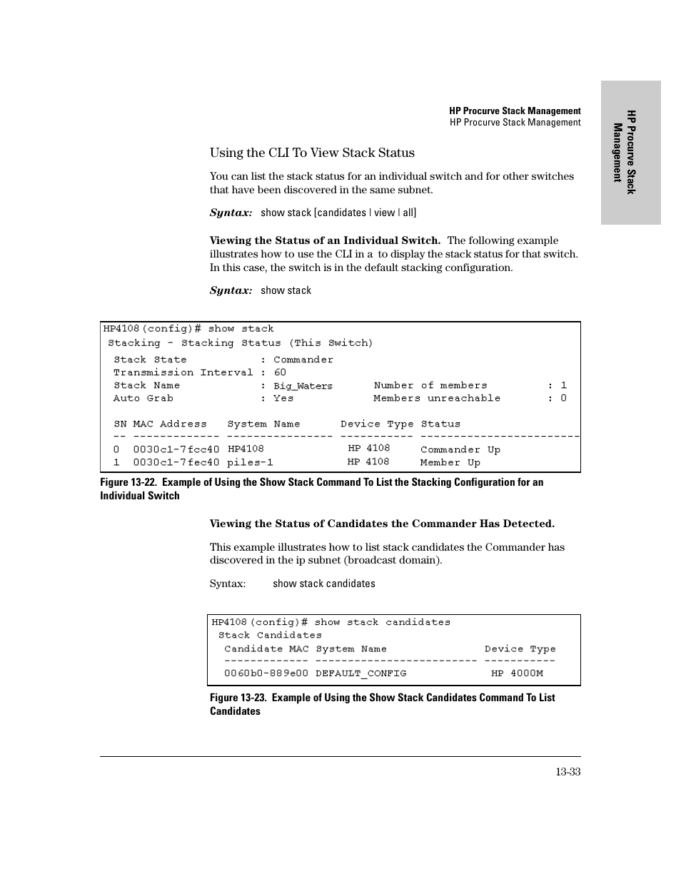 Using the cli to view stack status, Using the cli to view stack status -33 | IronPort Systems 4108GL User Manual | Page 291 / 483