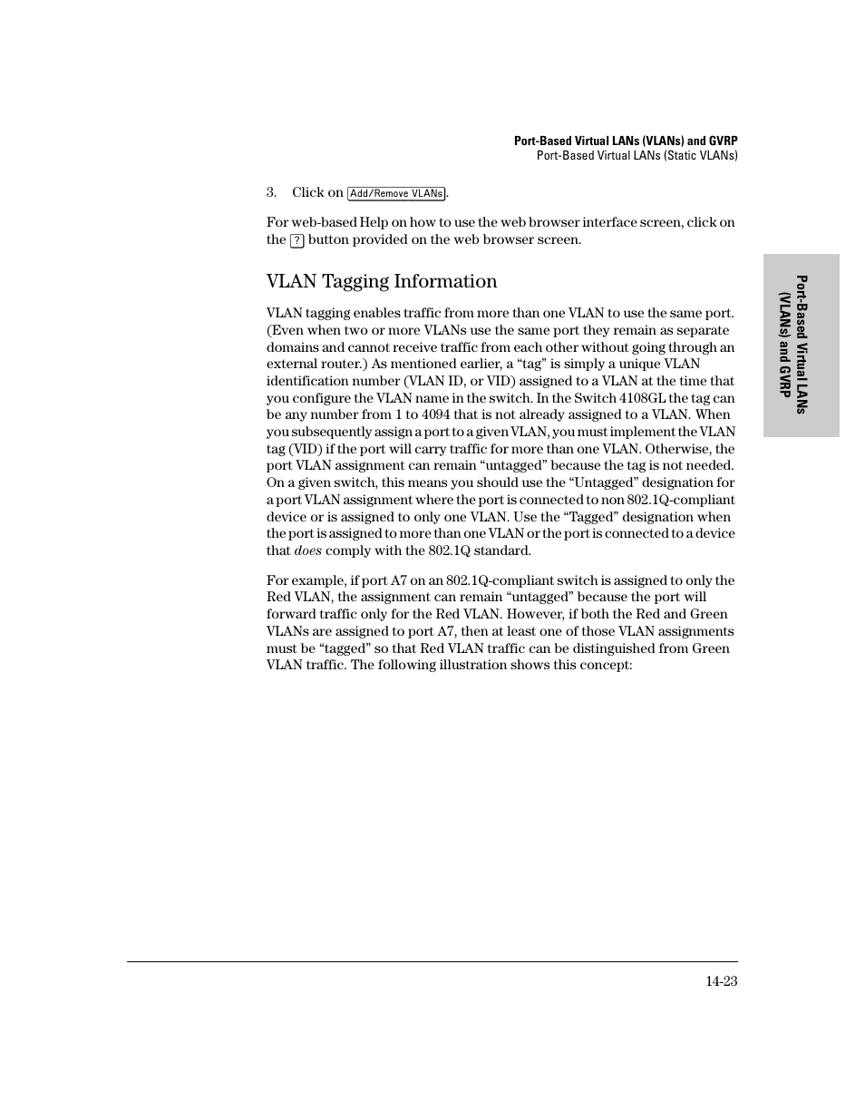 Vlan tagging information, Vlan tagging information -23, E 14-23) | IronPort Systems 4108GL User Manual | Page 329 / 483