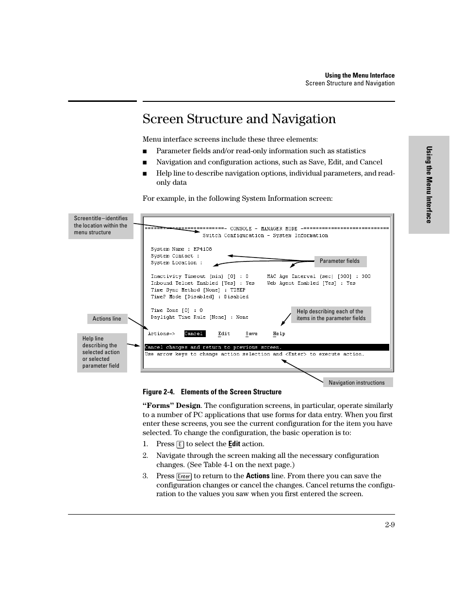 Screen structure and navigation, Screen structure and navigation -9 | IronPort Systems 4108GL User Manual | Page 33 / 483