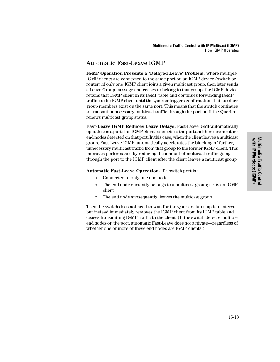 Automatic fast-leave igmp, Automatic fast-leave igmp -13 | IronPort Systems 4108GL User Manual | Page 363 / 483