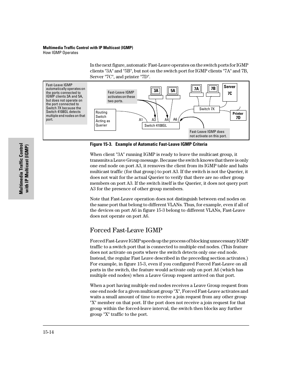 Forced fast-leave igmp, Forced fast-leave igmp -14 | IronPort Systems 4108GL User Manual | Page 364 / 483