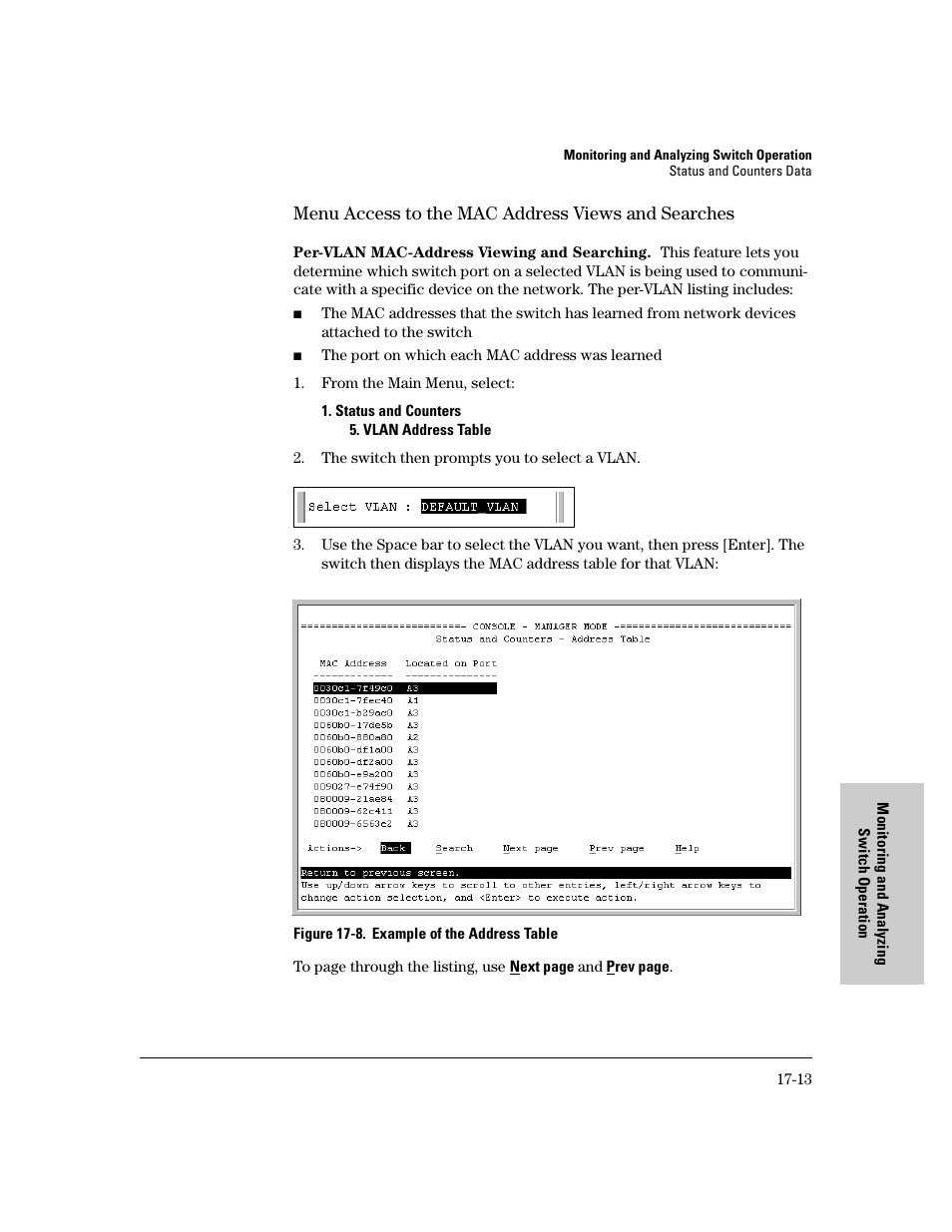 Menu access to the mac address views and searches | IronPort Systems 4108GL User Manual | Page 397 / 483