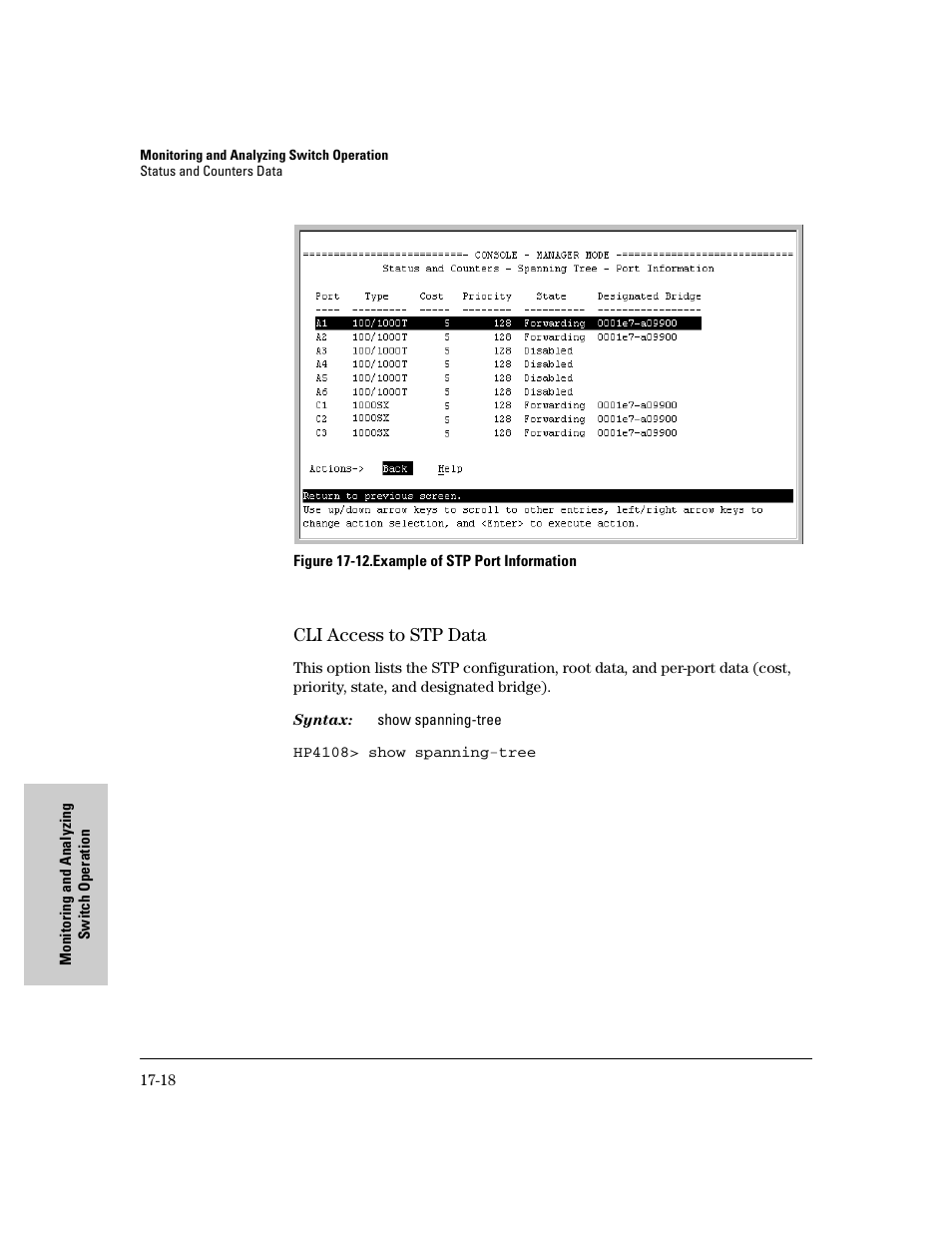 Cli access to stp data | IronPort Systems 4108GL User Manual | Page 402 / 483