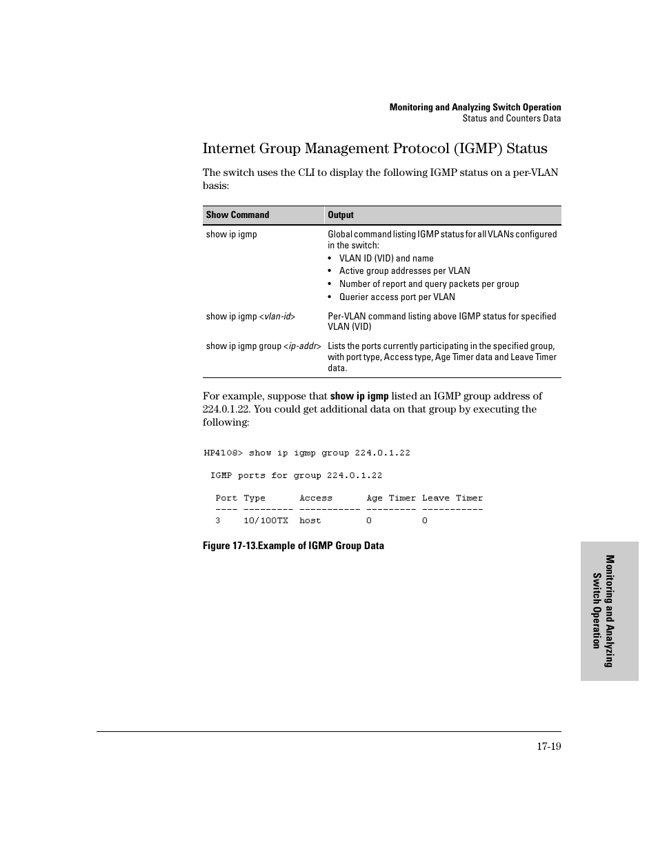 Internet group management protocol (igmp) status | IronPort Systems 4108GL User Manual | Page 403 / 483