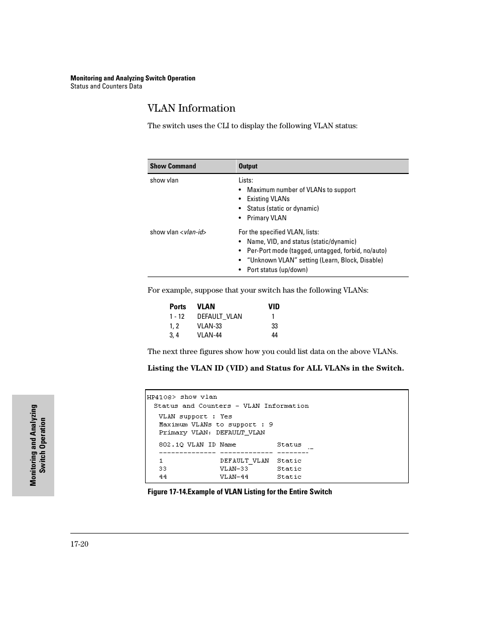 Vlan information, Vlan information -20 | IronPort Systems 4108GL User Manual | Page 404 / 483