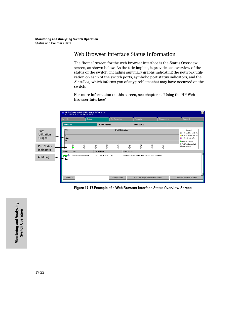 Web browser interface status information, Web browser interface status information -22 | IronPort Systems 4108GL User Manual | Page 406 / 483