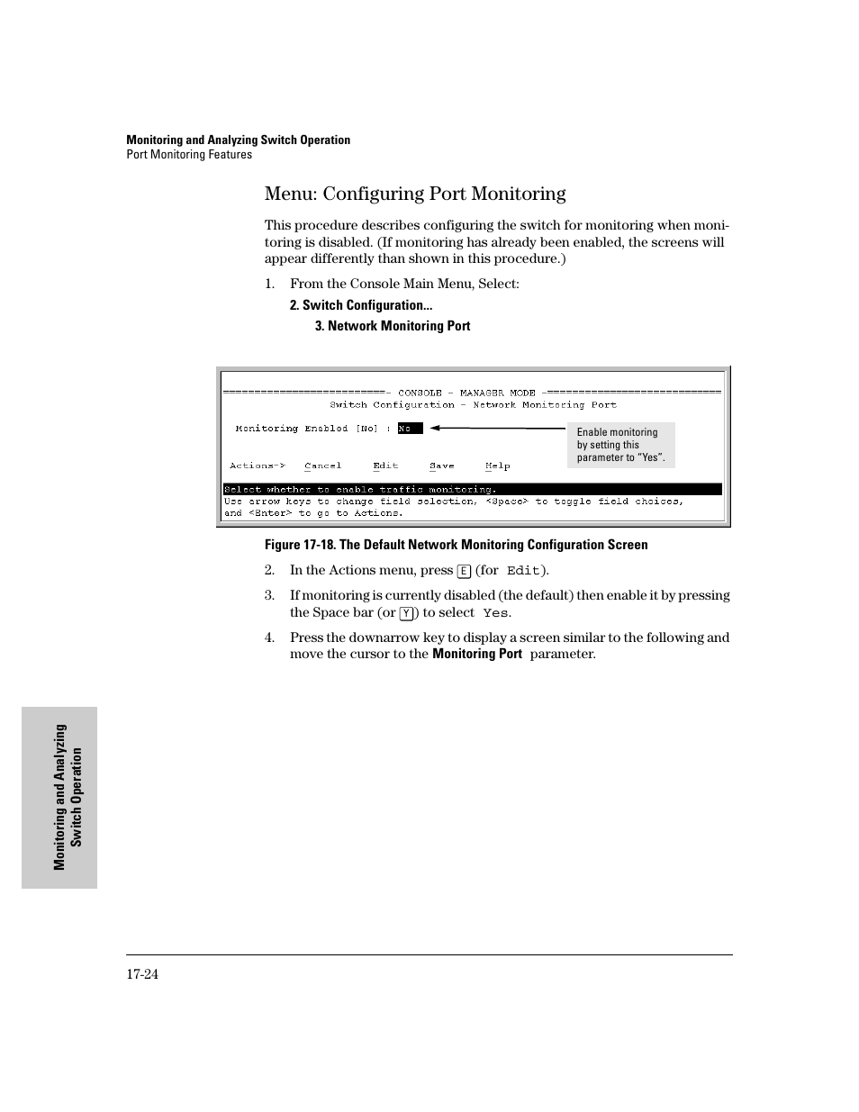 Menu: configuring port monitoring, Menu: configuring port monitoring -24 | IronPort Systems 4108GL User Manual | Page 408 / 483