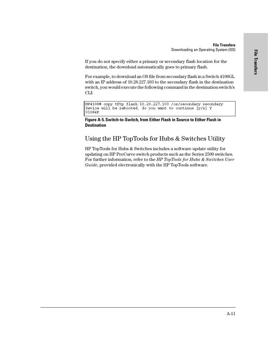 Using the hp toptools for hubs & switches utility | IronPort Systems 4108GL User Manual | Page 453 / 483