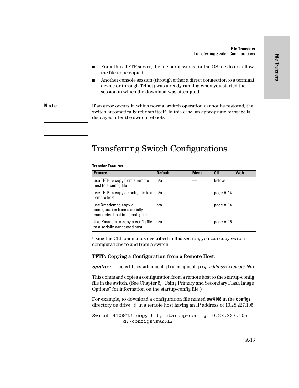 Transferring switch configurations | IronPort Systems 4108GL User Manual | Page 455 / 483