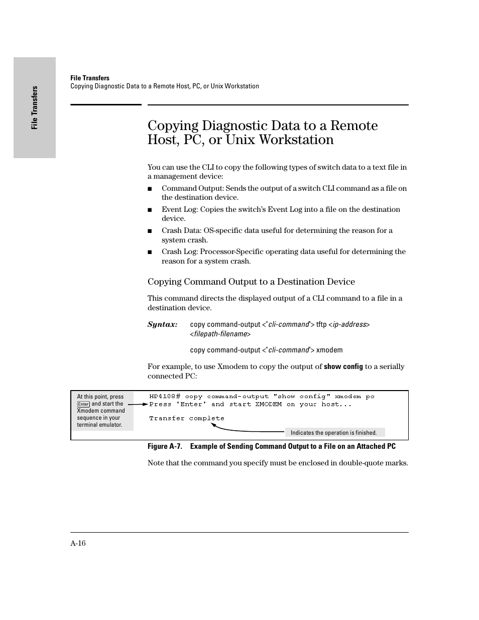 Copying command output to a destination device | IronPort Systems 4108GL User Manual | Page 458 / 483