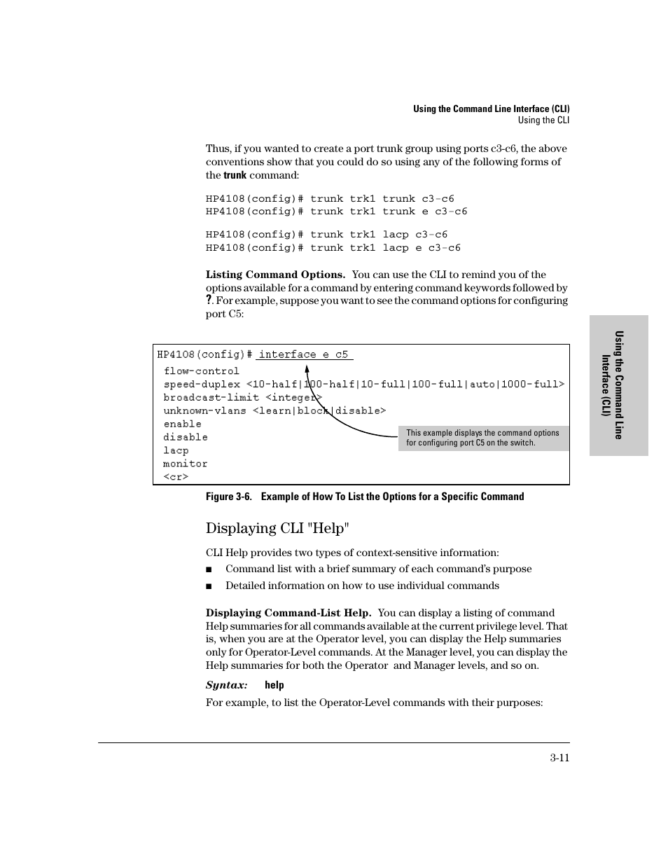 Displaying cli "help, Displaying cli "help" -11 | IronPort Systems 4108GL User Manual | Page 51 / 483
