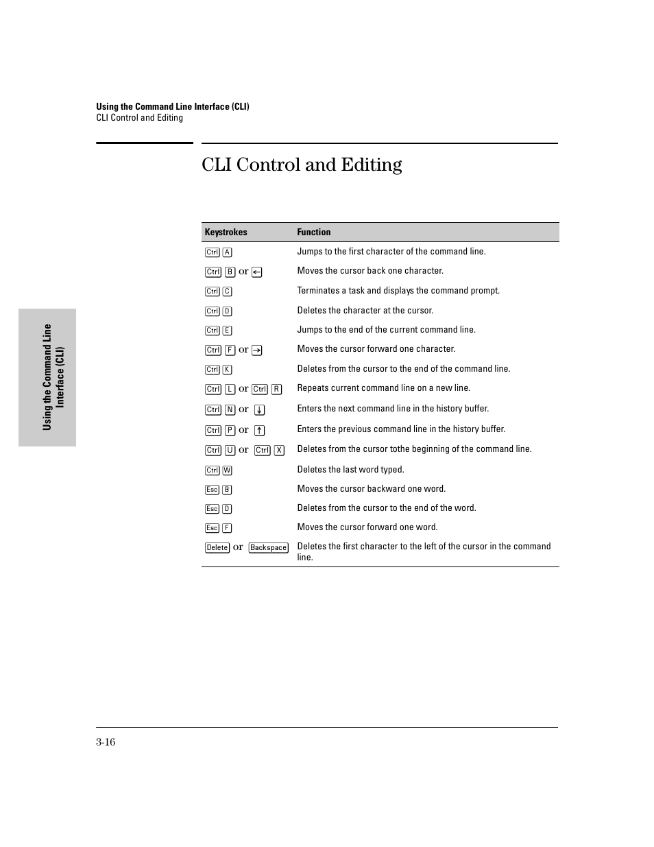 Cli control and editing, Cli control and editing -16 | IronPort Systems 4108GL User Manual | Page 56 / 483