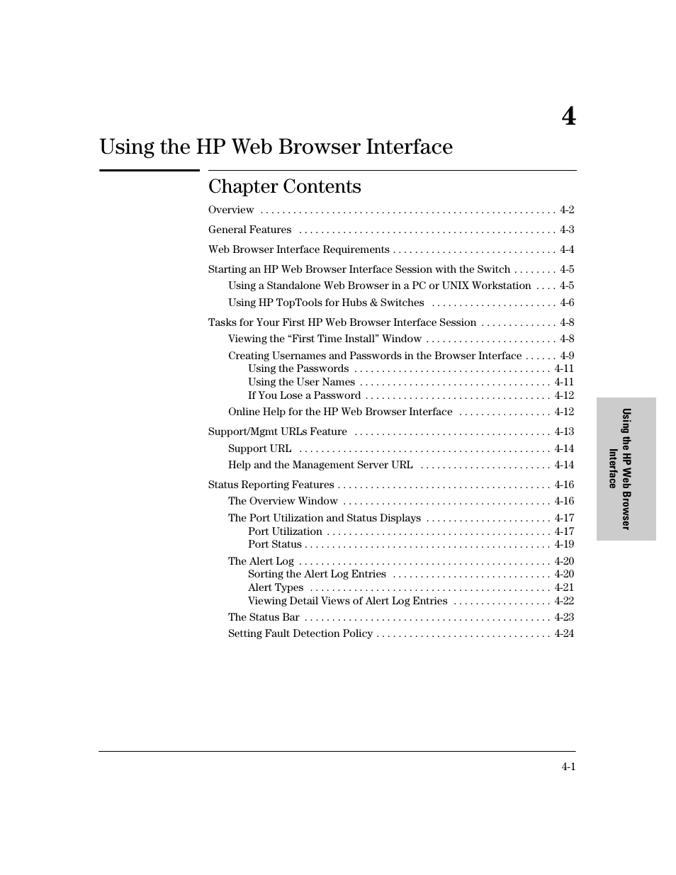 Using the hp web browser interface, Chapter contents | IronPort Systems 4108GL User Manual | Page 57 / 483