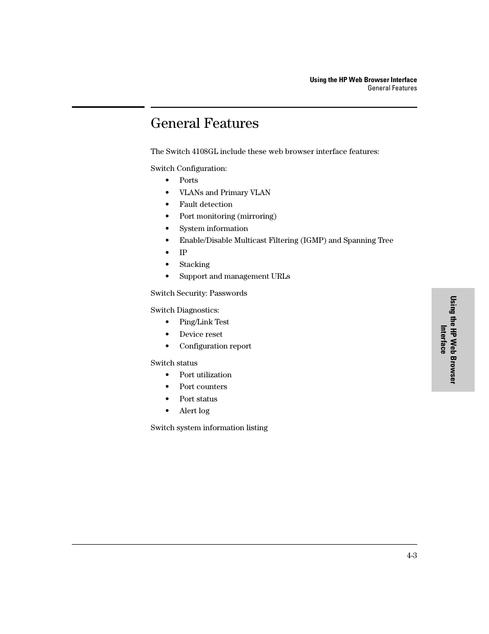 General features, General features -3 | IronPort Systems 4108GL User Manual | Page 59 / 483