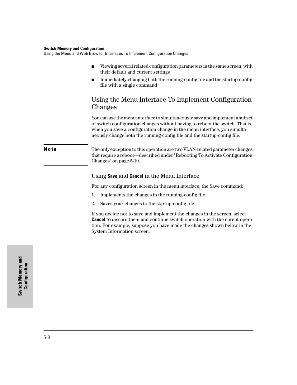 Using save and cancel in the menu interface, Using save and cancel in the menu interface -8 | IronPort Systems 4108GL User Manual | Page 90 / 483