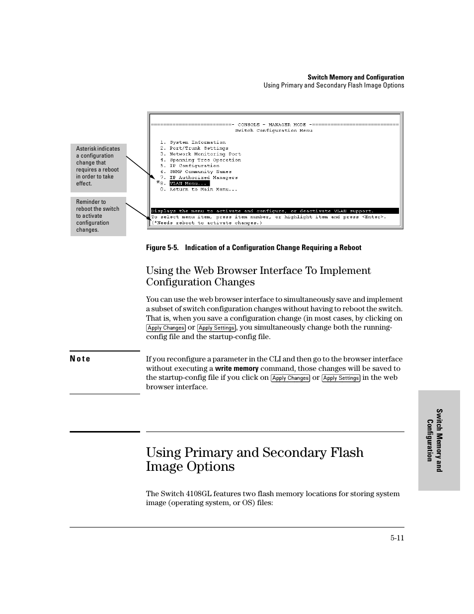 Using primary and secondary flash image options | IronPort Systems 4108GL User Manual | Page 93 / 483