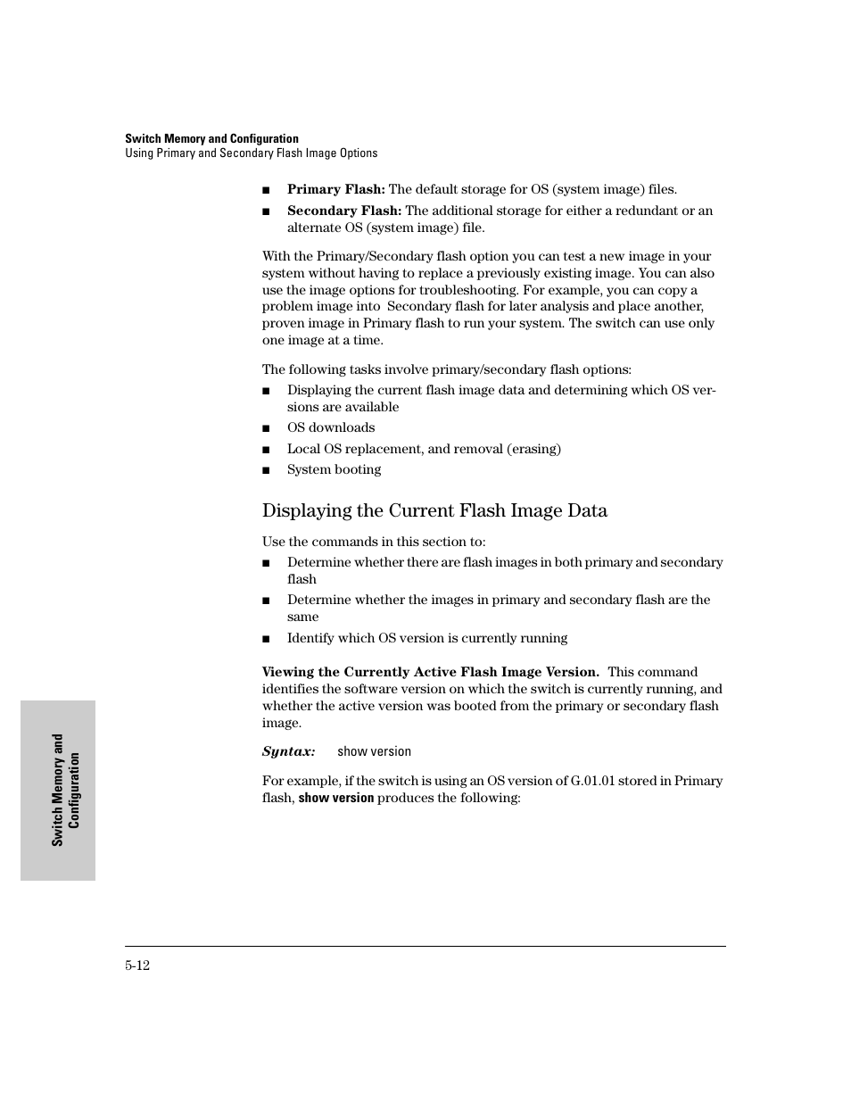 Displaying the current flash image data, Displaying the current flash image data -12 | IronPort Systems 4108GL User Manual | Page 94 / 483