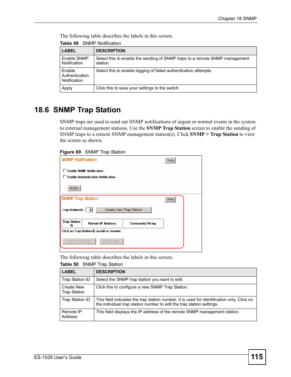 6 snmp trap station, Figure 69 snmp trap station | IronPort Systems ES-1528 User Manual | Page 115 / 170