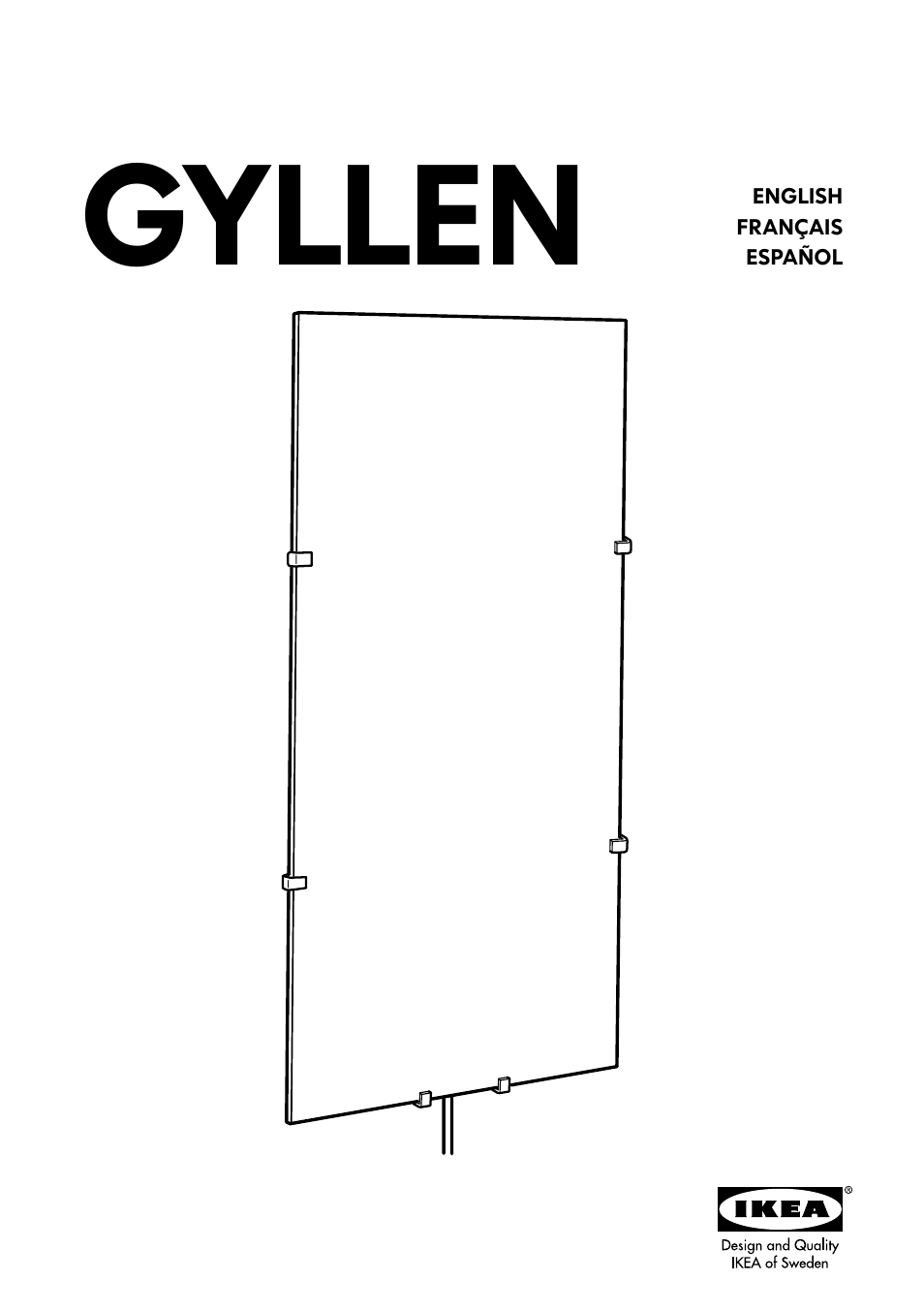 IKEA GYLLEN AA-173212-3 User Manual | 8 pages