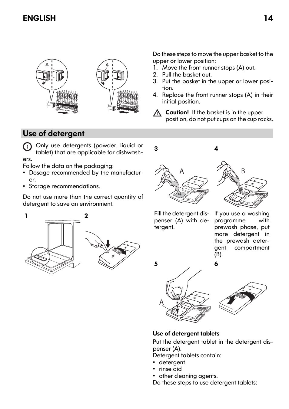 Use of detergent, English 14 | IKEA DW60 User Manual | Page 14 / 28