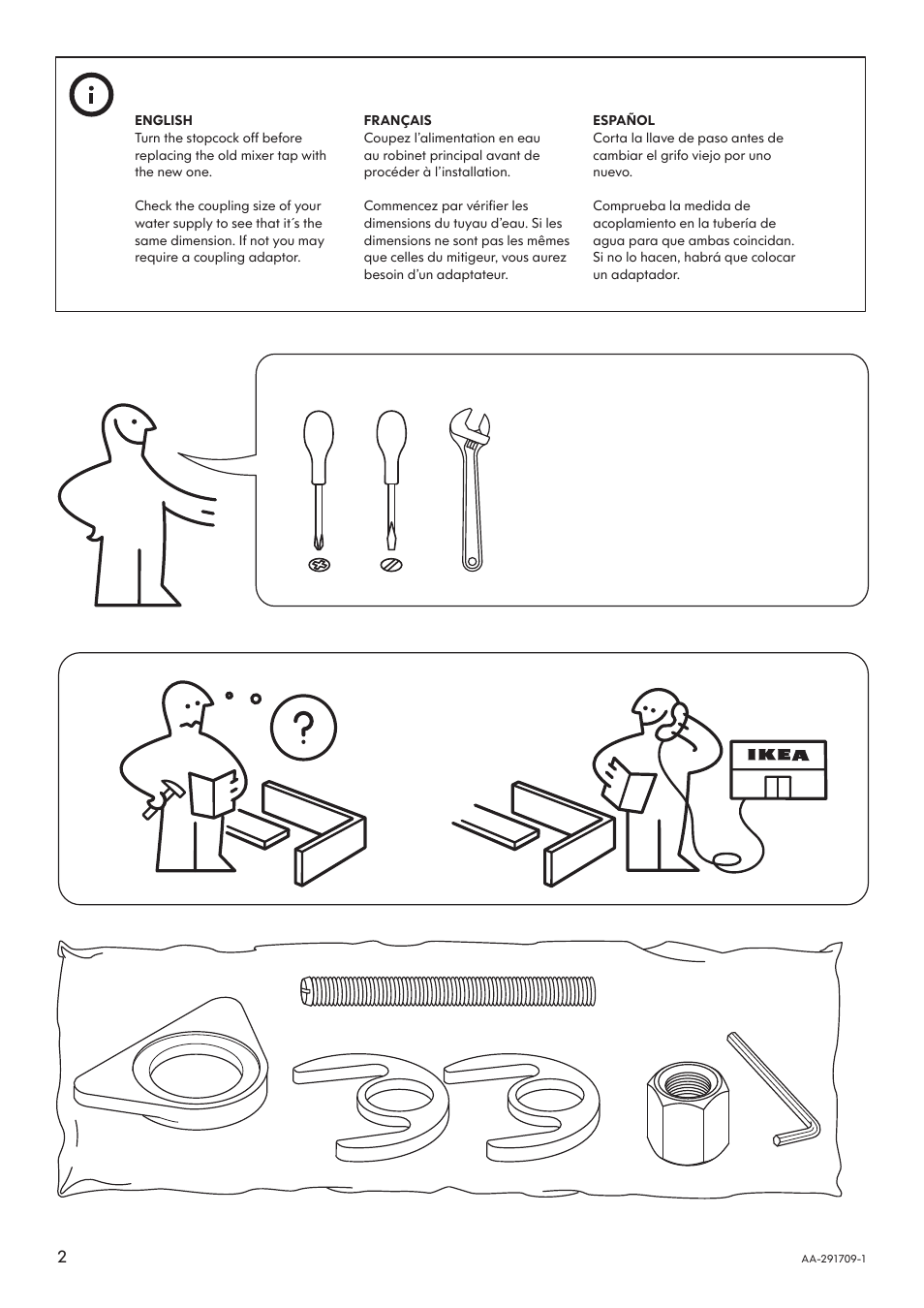 IKEA ESSVIK AA-291709-1 User Manual | Page 2 / 8