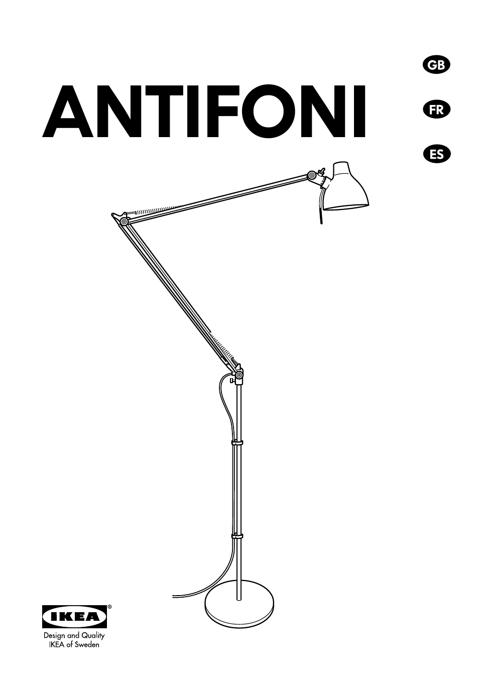 IKEA ANTIFONI AA-297407-3 User Manual | 12 pages