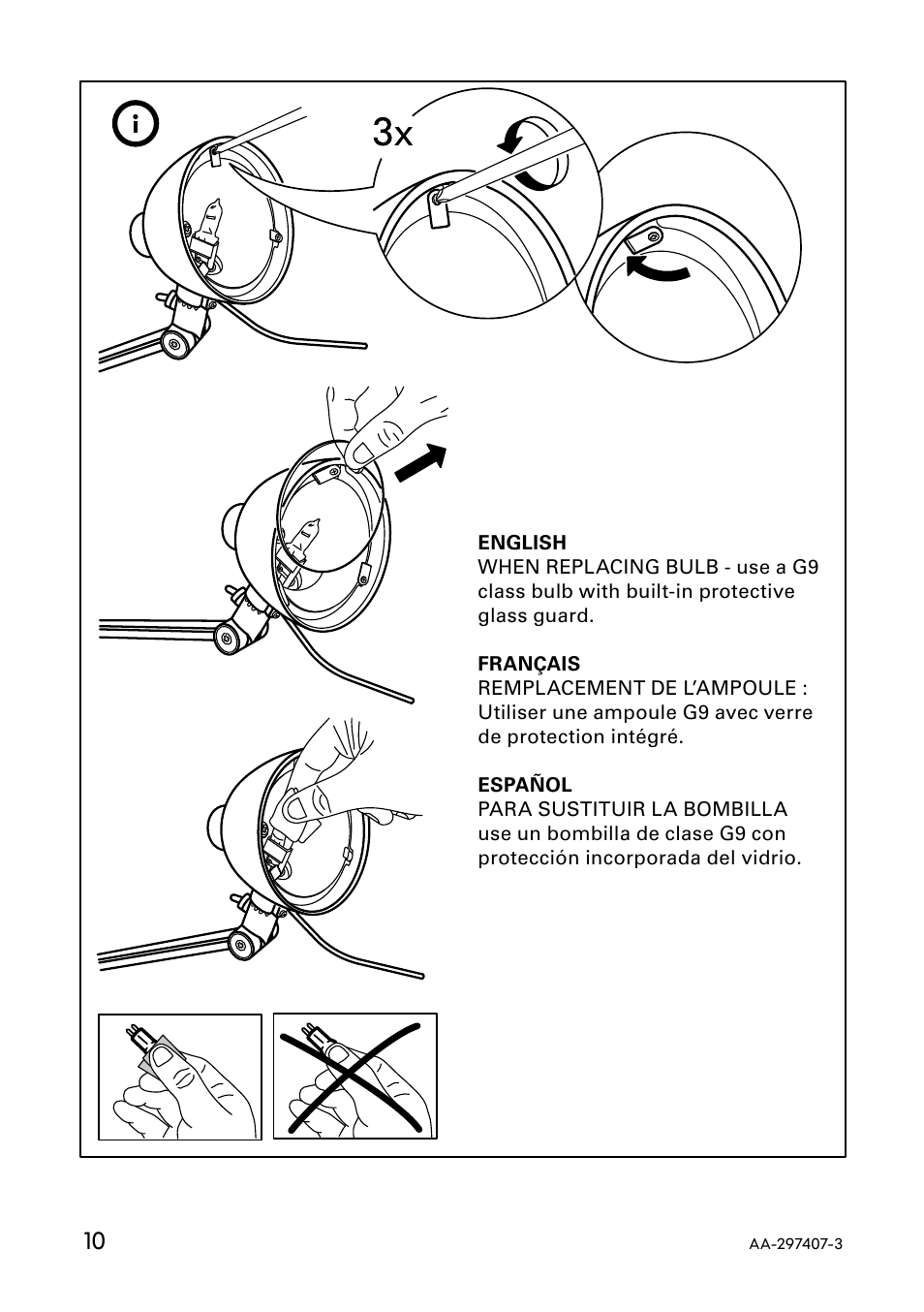IKEA ANTIFONI AA-297407-3 User Manual | Page 10 / 12