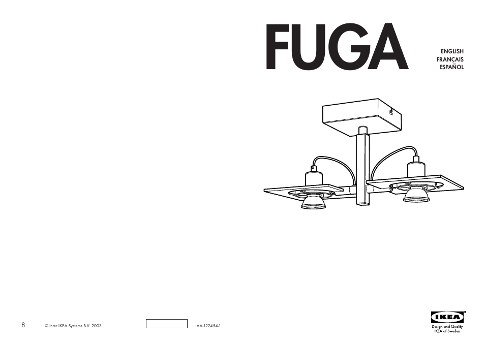IKEA FUGA AA-122454-1 User Manual | 4 pages