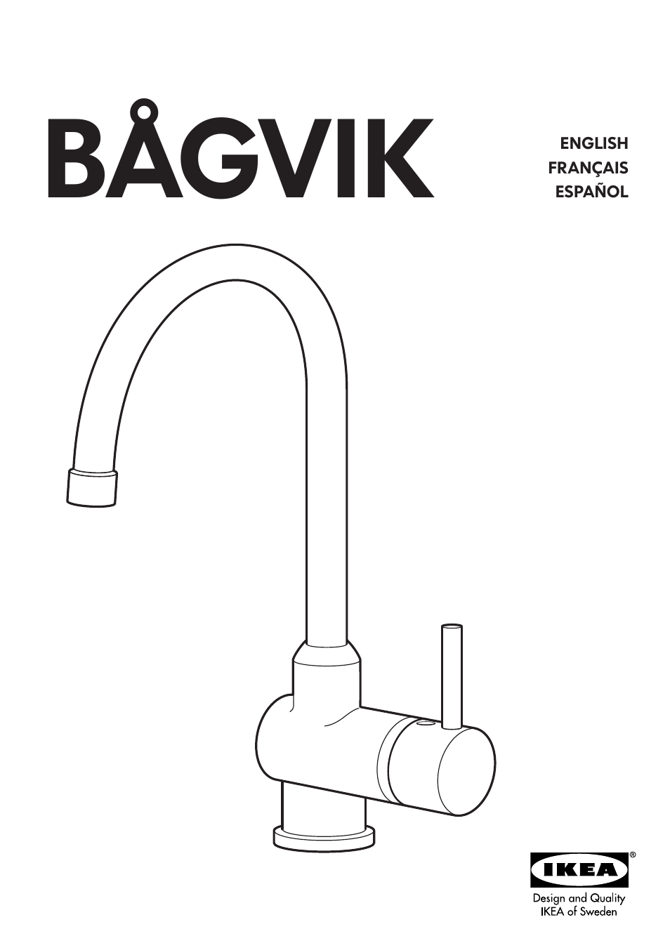 IKEA BAGVIK AA-290627-2 User Manual | 8 pages