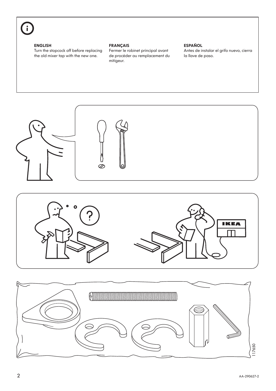 IKEA BAGVIK AA-290627-2 User Manual | Page 2 / 8